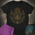 Hamsa Mandala Womens T-Shirt
