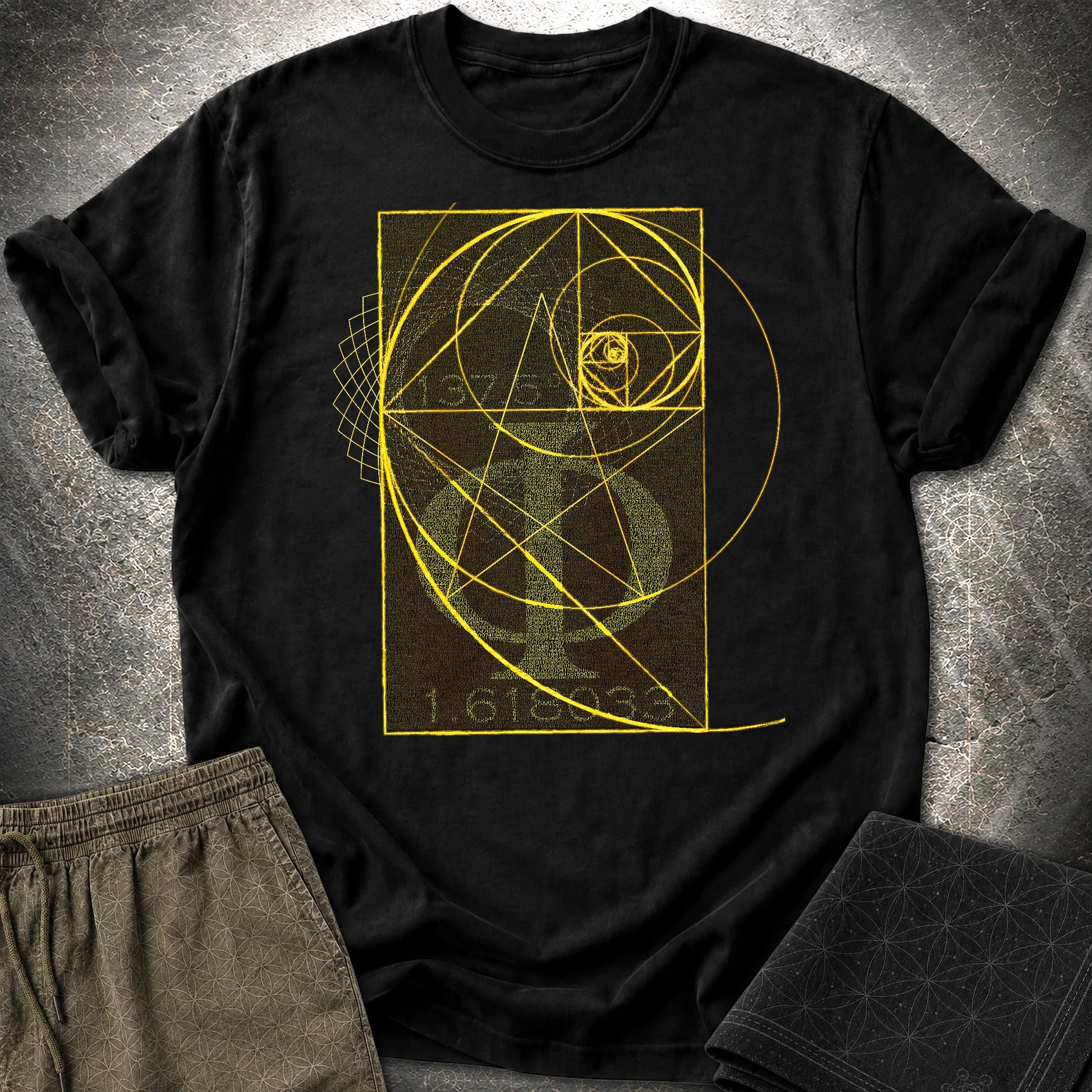 Fibonacci Gold T-Shirt - Fibonacci Gold T-Shirt - Black