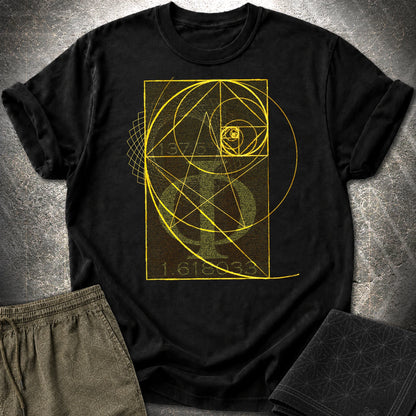 Fibonacci Gold T-Shirt - Fibonacci Gold T-Shirt - Black