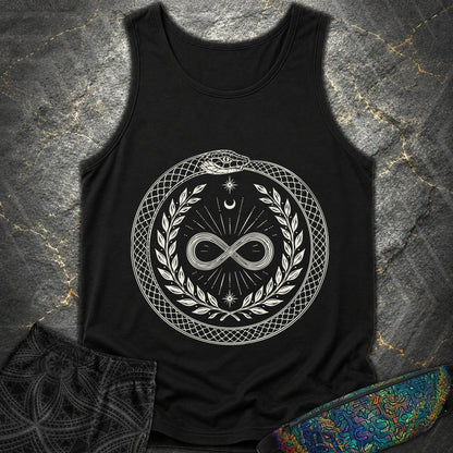 888 Ouroboros Infinity Unisex Comfort Tank Top - 888 Ouroboros Infinity Unisex Comfort Tank Top - Black