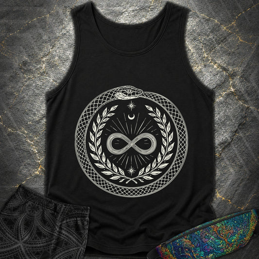 888 Ouroboros Infinity Unisex Comfort Tank Top - 888 Ouroboros Infinity Unisex Comfort Tank Top - Black