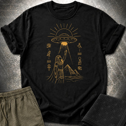 Pharaoh Reaching for the Sky Vessel - Pharaoh Reaching for the Sky Vessel T-Shirt - Black