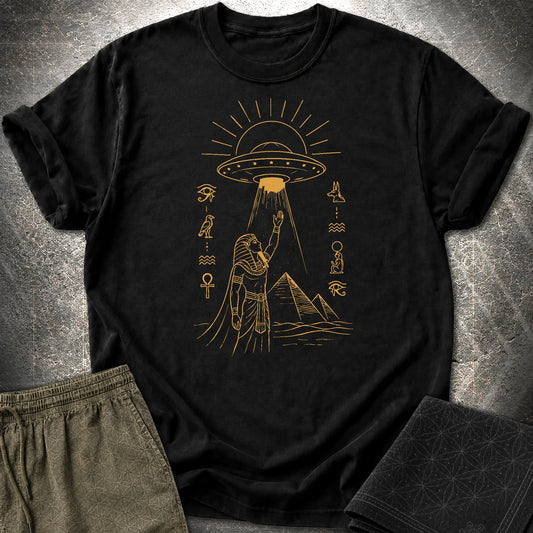 Pharaoh Reaching for the Sky Vessel - Pharaoh Reaching for the Sky Vessel T-Shirt - Black