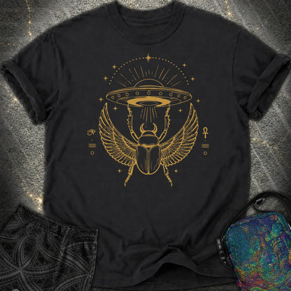 Celestial Scarab Beneath the Starship - Celestial Scarab Beneath the Starship Comfort T-Shirt - Black