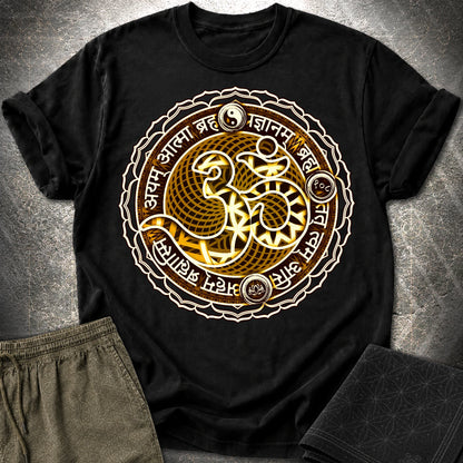Ohm Sacred Sanskrit T-Shirt - Ohm Sacred Sanskrit T-Shirt - Black