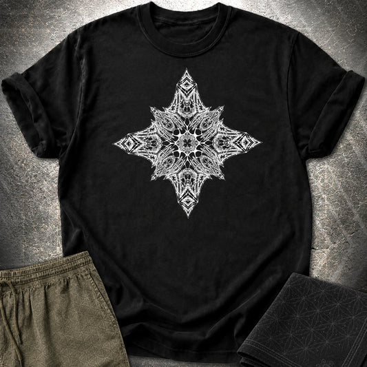 Abstract Symmetry T-Shirt - Abstract Symmetry T-Shirt - Black