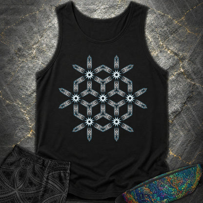 Tribal Geometry - Tribal Geometry Comfort Tank Top - Black