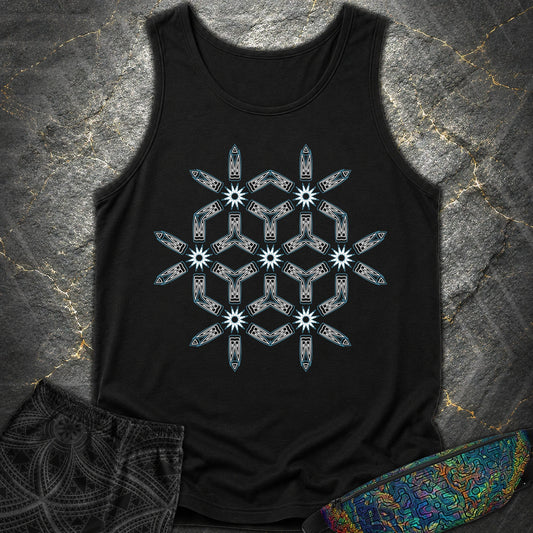 Tribal Geometry - Tribal Geometry Comfort Tank Top - Black