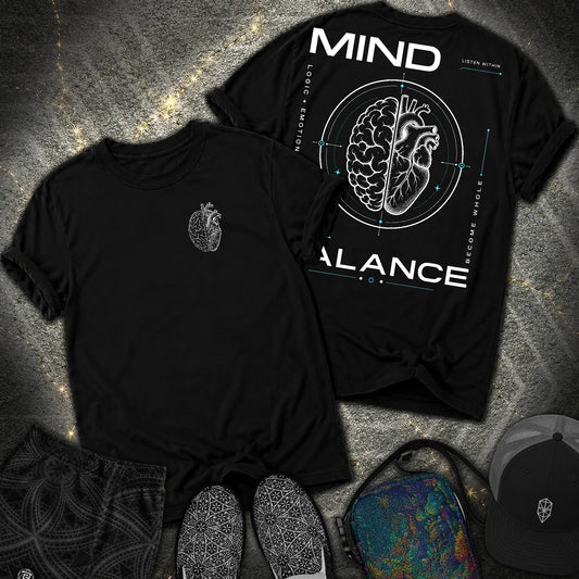 Mind Balance 2 Sided Comfort T-Shirt - Mind Balance 2 Sided Comfort T-Shirt - Black