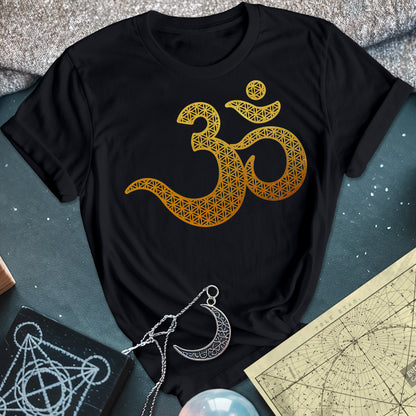 Ohm Flower Of Life Pattern T-Shirt