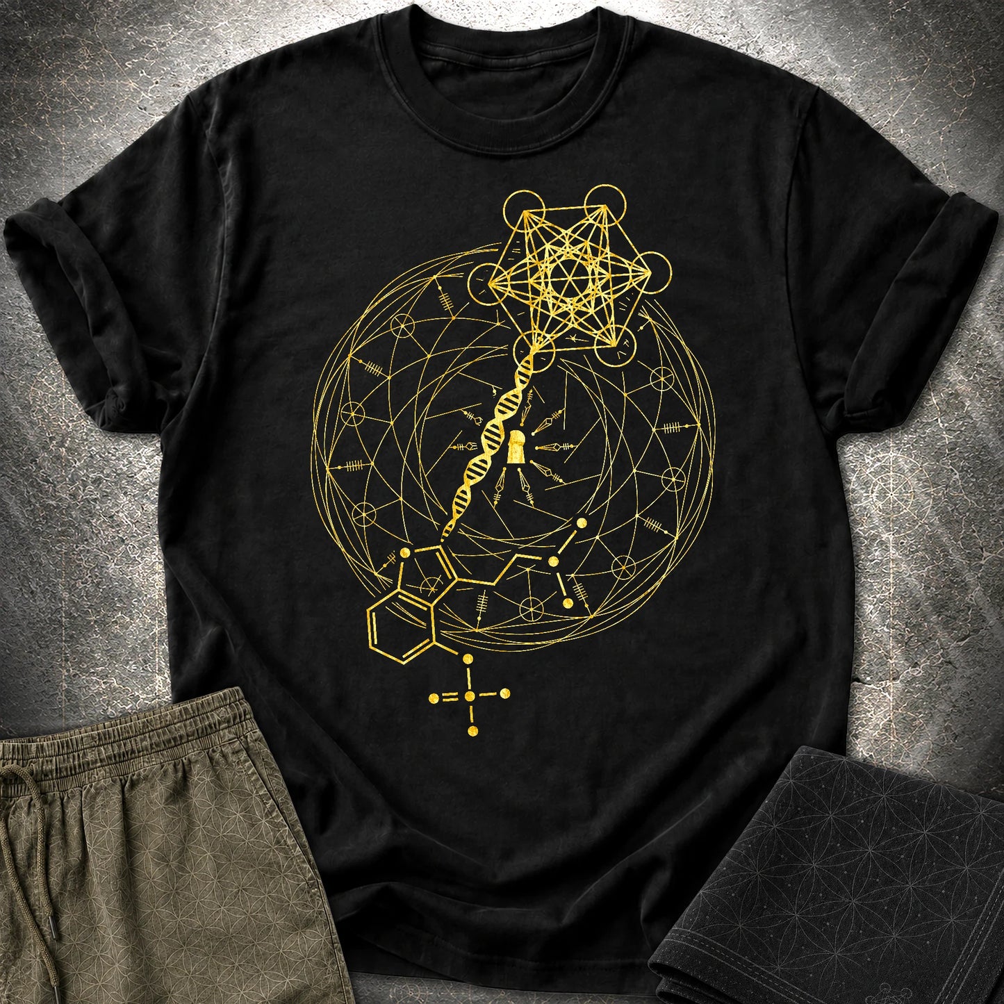 Psilocybin Key To Universe T-Shirt - Psilocybin Key To Universe T-Shirt - Black