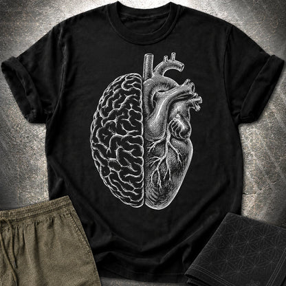 Heart Brain - Heart Brain T-Shirt - Black