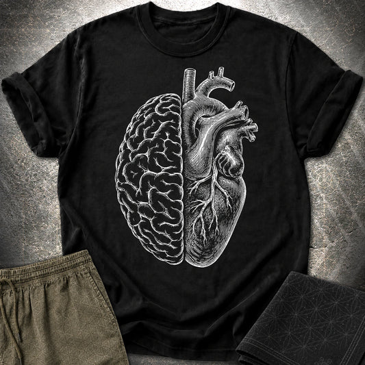 Heart Brain - Heart Brain T-Shirt - Black