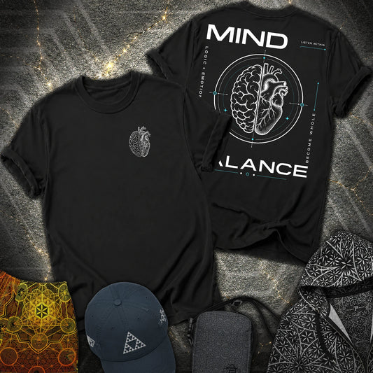 Mind Balance - Mind Balance 2 Sided T-Shirt - Black