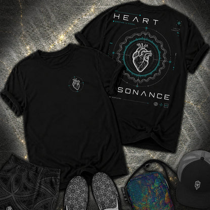 Heart Radiates 2 Sided Comfort T-Shirt - Heart Radiates 2 Sided Comfort T-Shirt - Black