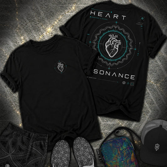 Heart Radiates 2 Sided Comfort T-Shirt - Heart Radiates 2 Sided Comfort T-Shirt - Black