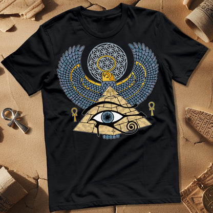 Horus Flower Of Life Egypt T-Shirt