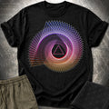 Spiralling Gradient Triangle T-Shirt