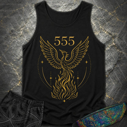 555 Angel Number Rebirth Comfort Tank Top - 555 Angel Number Rebirth Comfort Tank Top - Black