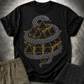 Serpent Tetrahedron Merkaba Geometry T-Shirt