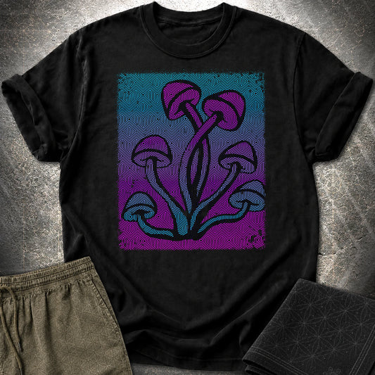 Sacred Mushrooms T-Shirt - Sacred Mushrooms T-Shirt - Black