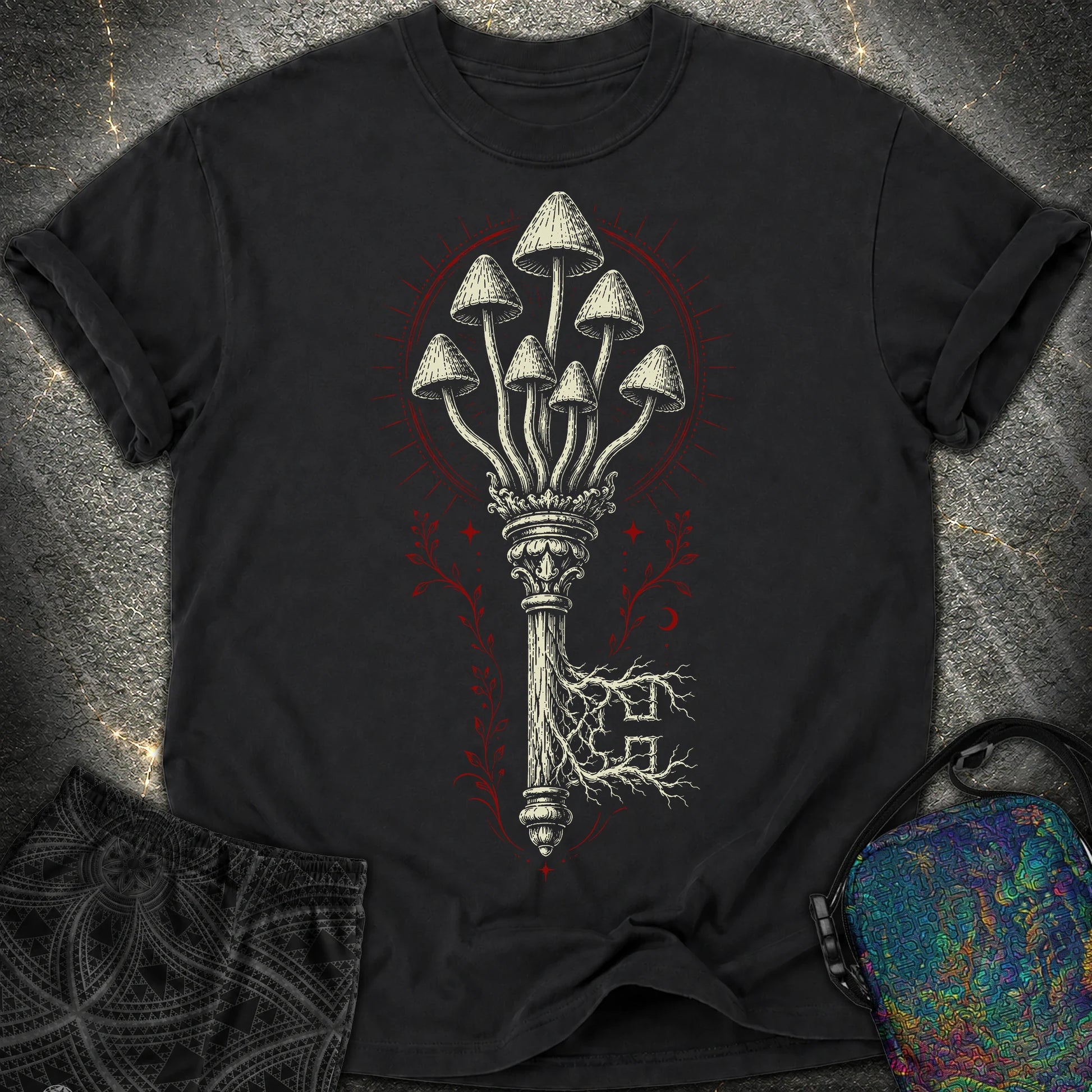 The Mushroom Key - The Mushroom Key Comfort T-Shirt - Black