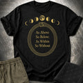 As Above So Below Gold Ouroboros T-Shirt