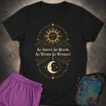As Above So Below Sun Moon Colored Womens T-Shirt