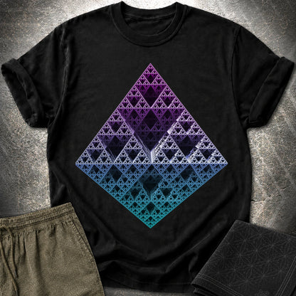 Sierpinski 3D Fractal T-Shirt - Sierpinski 3D Fractal T-Shirt - Black
