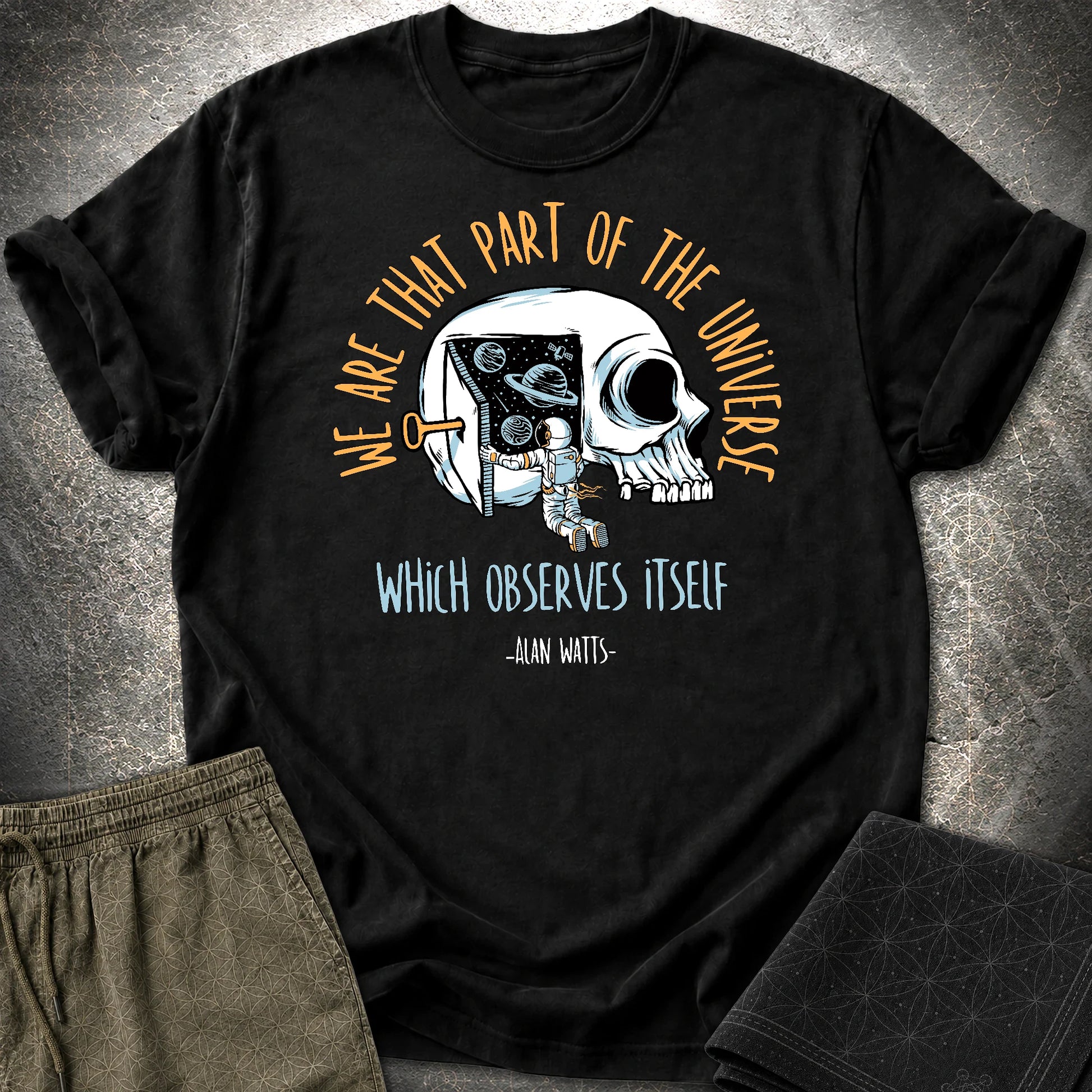 Alan Watts Part Of Universe T-Shirt - Alan Watts Part Of Universe T-Shirt - Black