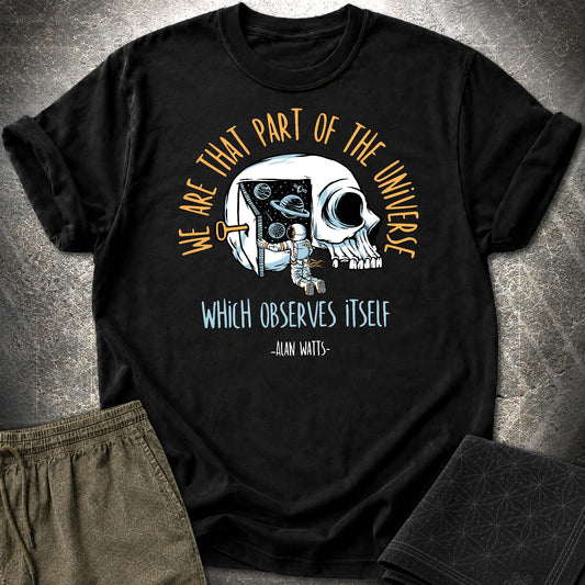 Alan Watts Part Of Universe T-Shirt - Alan Watts Part Of Universe T-Shirt - Black