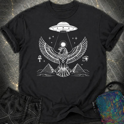 Solar Falcon Beneath the Starship - Solar Falcon Beneath the Starship Comfort T-Shirt - Black