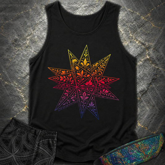 Colorful Stellated Dodecahedron - Colorful Stellated Dodecahedron Comfort Tank Top - Black