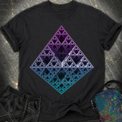 Sierpinski 3D Fractal T-Shirt - Sierpinski 3D Fractal Comfort T-Shirt - Black