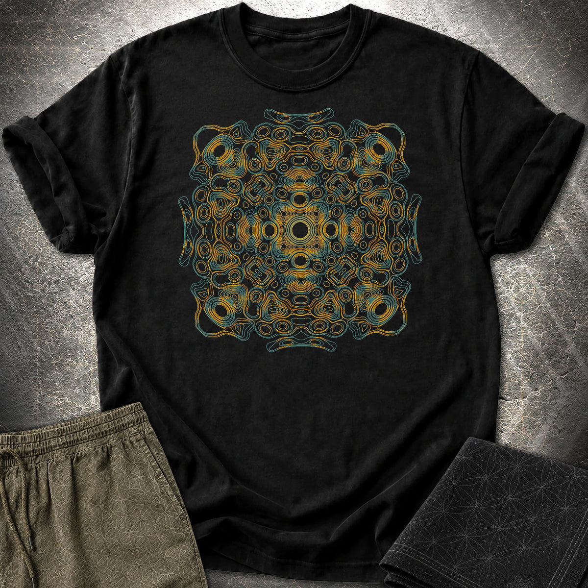Psychedelic Mandala Boho Hippie Kaleidoscope T-Shirt - Psychedelic Mandala Boho Hippie Kaleidoscope T-Shirt - Black