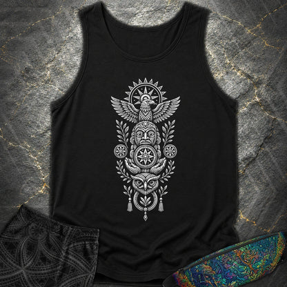 Totem White - Totem White Comfort Tank Top - Black
