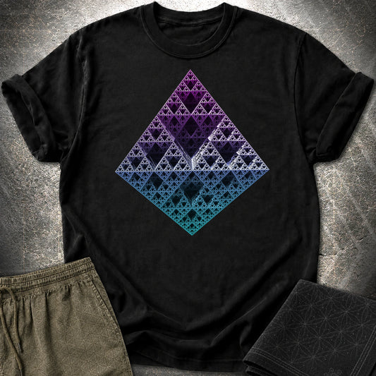 Sierpinski 3D Fractal T-Shirt - Sierpinski 3D Fractal T-Shirt - Black