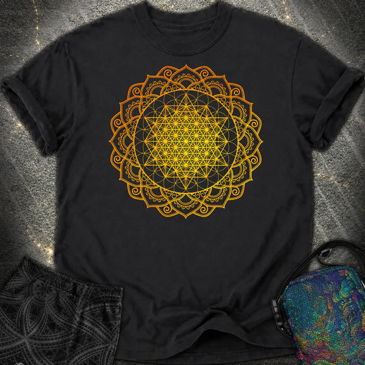 Tetrahedron Mandala Comfort T-Shirt - Tetrahedron Mandala Comfort T-Shirt - Black