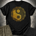 Yin Yang Gold Mandala T-Shirt