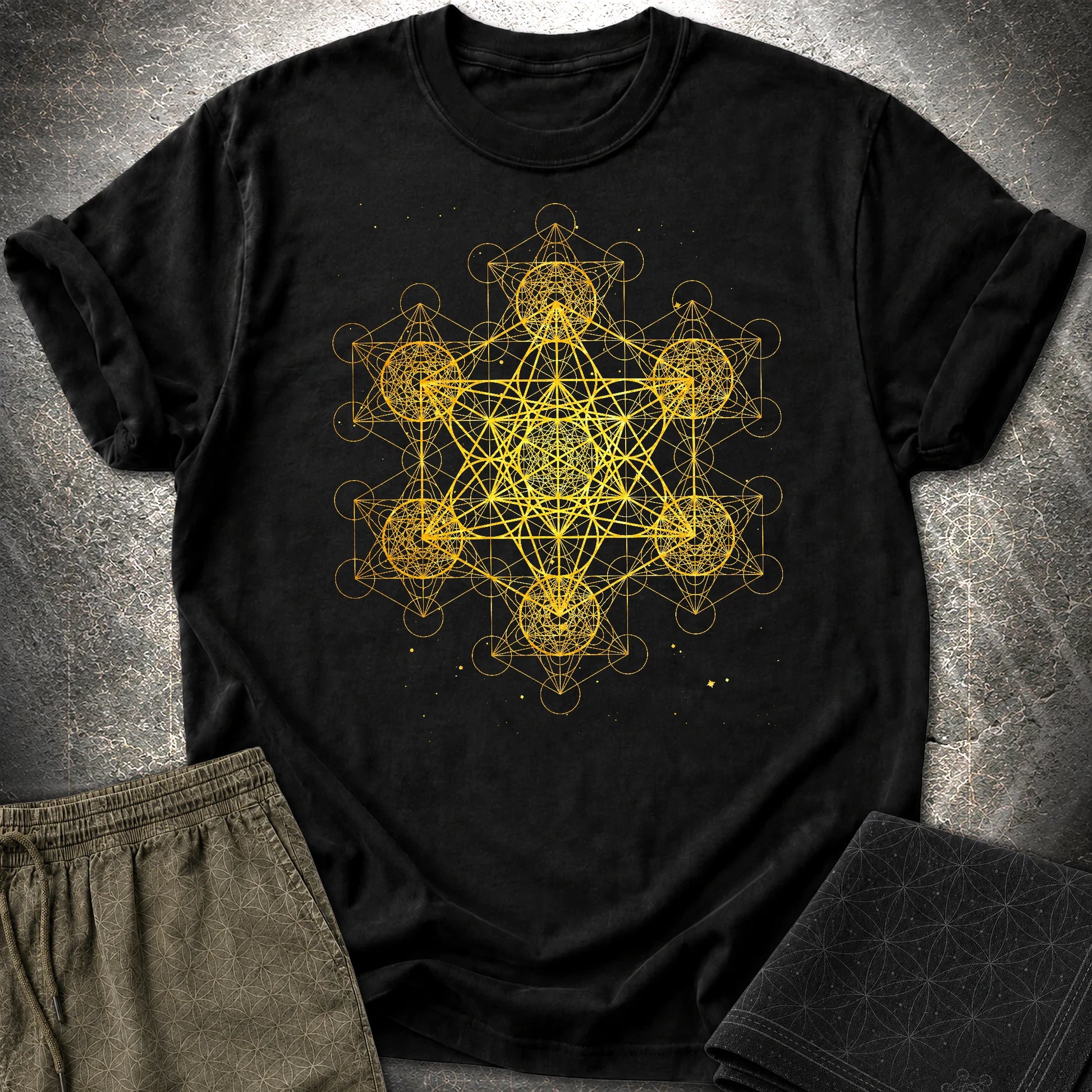 Fractal Metatron's Cube T-Shirt - Fractal Metatron's Cube T-Shirt - Black