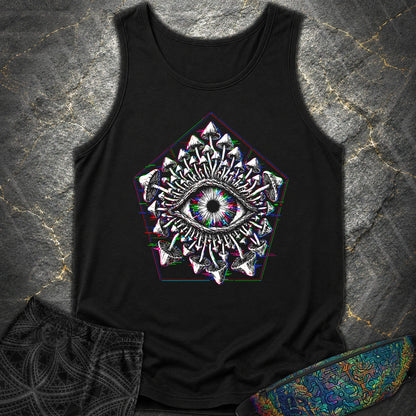 Third Eye Mushroom Comfort Tank - Third Eye Mushroom Comfort Tank - Black