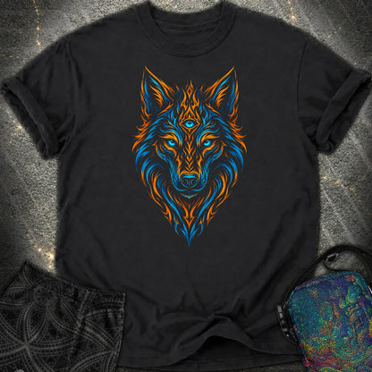 Mystic Tribal Wolf Comfort T-Shirt - Mystic Tribal Wolf Comfort T-Shirt - Black