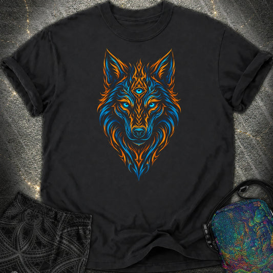 Mystic Tribal Wolf Comfort T-Shirt - Mystic Tribal Wolf Comfort T-Shirt - Black