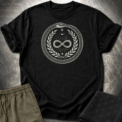 888 Ouroboros Infinity Unisex T-Shirt - 888 Ouroboros Infinity Unisex T-Shirt - Black