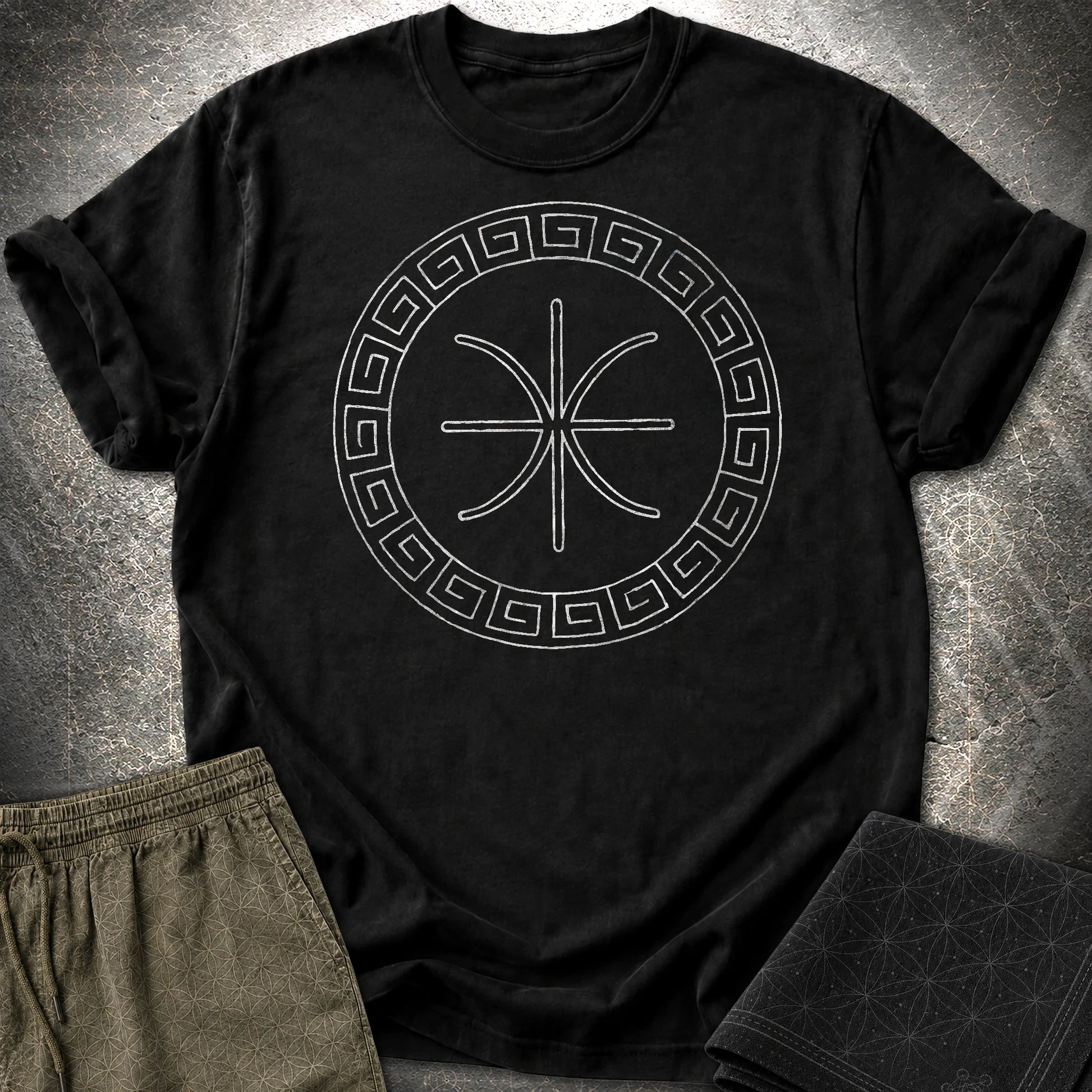 Delphic Epsilon Greek T-Shirt - Delphic Epsilon Greek T-Shirt - Black