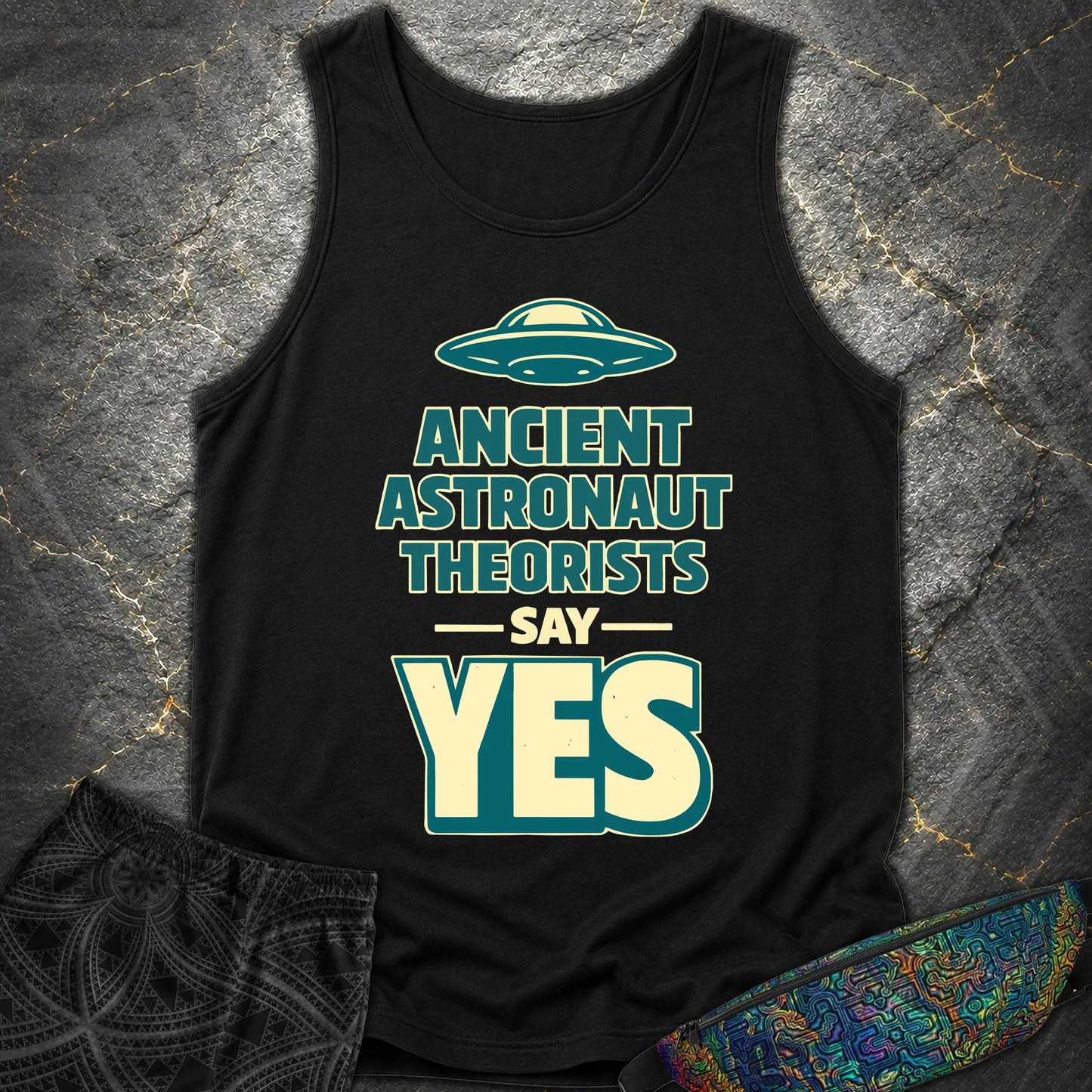 Ancient Teaorist Blue - Ancient Teaorist Blue Comfort Tank Top - Black
