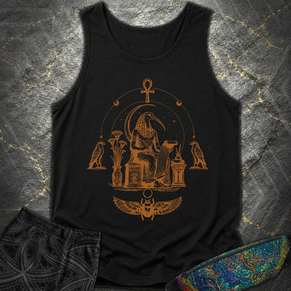 Ibis Scribe Beneath the Moon - Ibis Scribe Beneath the Moon Comfort Tank Top - Black