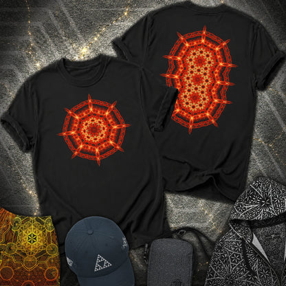 Radiant Geometry Portal Mandala 2 Sided T-Shirt - Radiant Geometry Portal Mandala 2 Sided T-Shirt - Black