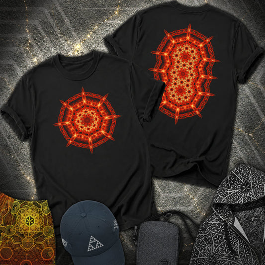 Radiant Geometry Portal Mandala 2 Sided T-Shirt - Radiant Geometry Portal Mandala 2 Sided T-Shirt - Black