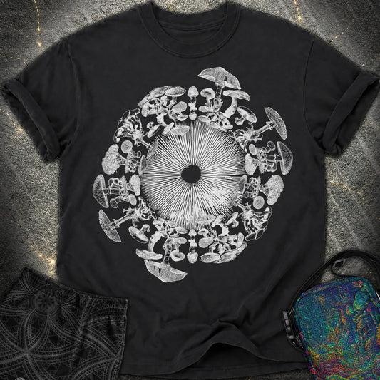 Mushroom Iris - Mushroom Iris Comfort T-Shirt - Black